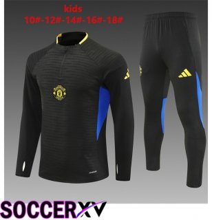 Manchester United Kids kit Training Tracksuit Black 2025/2026