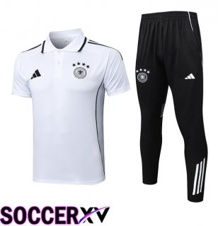 Germany Soccer Polo + Training Pants White 2025/2026