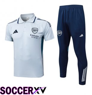 Arsenal Soccer Polo + Training Pants Grey 2025/2026