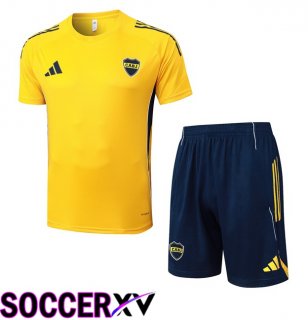 Boca Juniors kit Training T Shirt + Shorts Yellow 2025/2026
