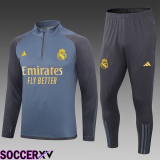 Real Madrid Kids Training Tracksuit SuitGrey 2023/2024