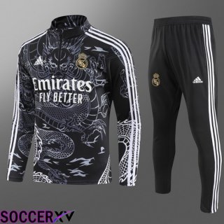 Real Madrid Kids Training Tracksuit SuitBlack 2023/2024