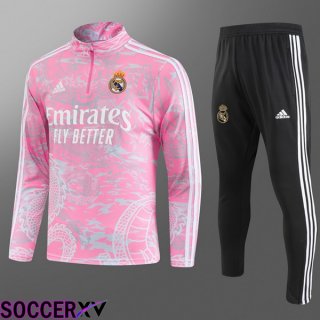 Real Madrid Kids Training Tracksuit SuitPink 2023/2024