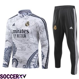 Real Madrid Training Tracksuit Suit White 2023/2024