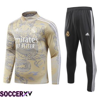 Real Madrid Training Tracksuit Suit Yellow 2023/2024