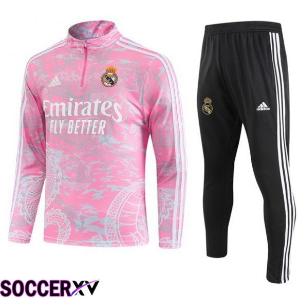 Real Madrid Training Tracksuit Suit Pink 2023/2024