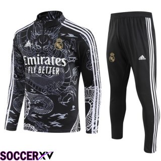 Real Madrid Training Tracksuit Suit Black 2023/2024