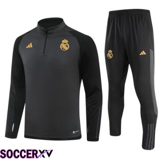 Real Madrid Training Tracksuit Suit Black 2023/2024