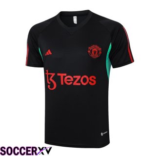 Manchester United Training T Shirt Black Red 2023/2024