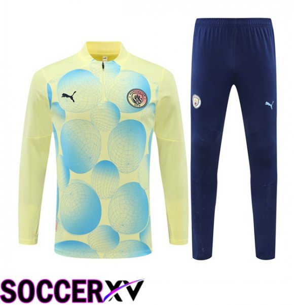 Manchester City kit Training Tracksuit Yellow 2024/2025