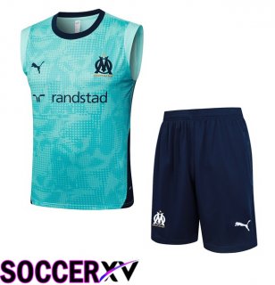 Marseille OM Gilet Soccer + Shorts Green 2025/2026