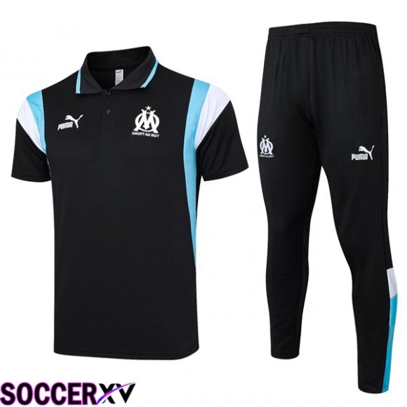 Marseille OM Soccer Polo + Pants Black 2023/2024