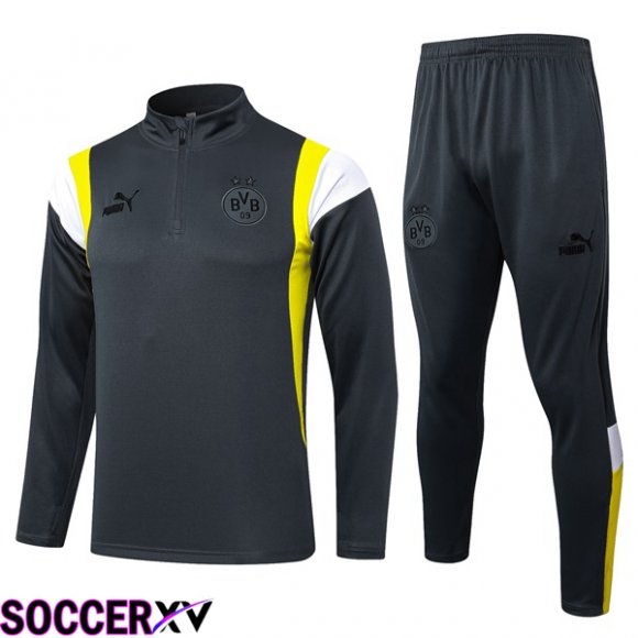 Dortmund BVB Training Tracksuit Suit Grey 2023/2024