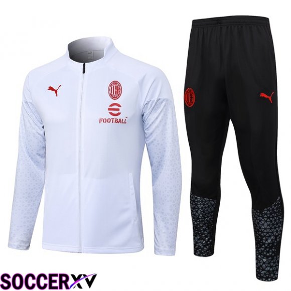 AC Milan Training Jacket Suit White 2023/2024