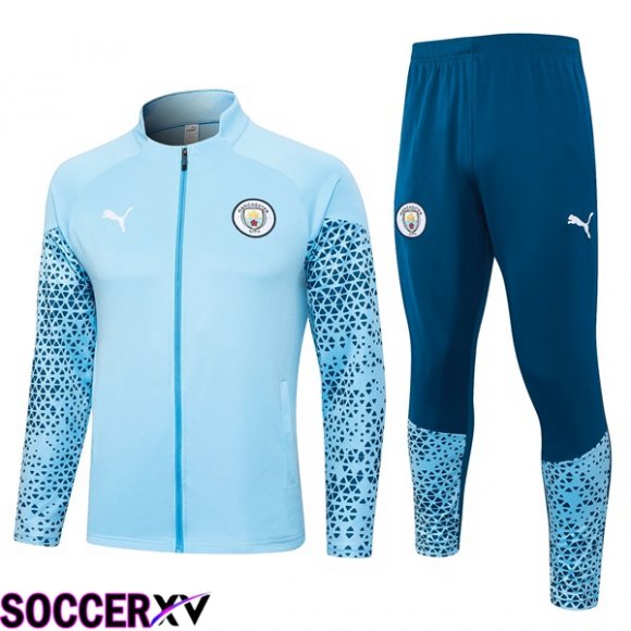 Manchester City Training Jacket Suit Blue 2023/2024