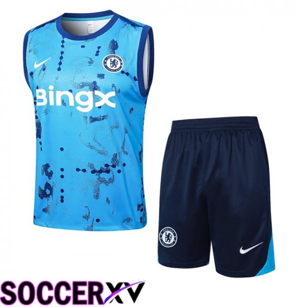 FC Chelsea Gilet Soccer + Shorts Blue 2024/2025