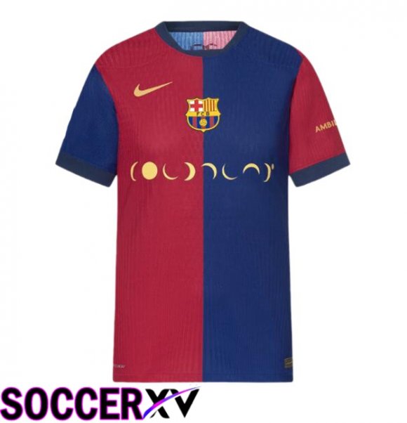 FC Barcelona Home Soccer Jersey COLDPLAY Blue Red 2024/2025