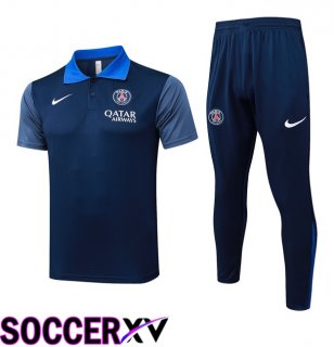 Paris PSG Soccer Polo + Training Pants Blue Royal 2025/2026