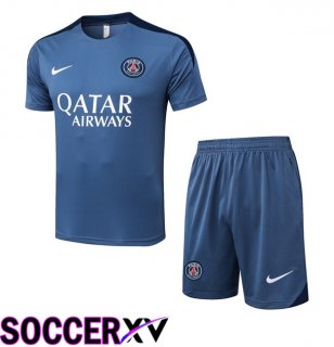 Paris PSG kit Training T Shirt + Shorts Grey 2025/2026