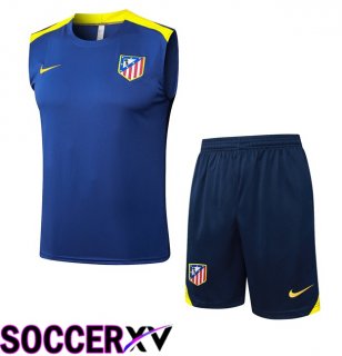 Atletico Madrid Gilet Soccer + Shorts Blue Royal 2025/2026