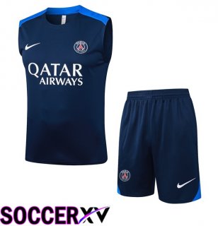Paris PSG Gilet Soccer + Shorts Blue Royal 2025/2026