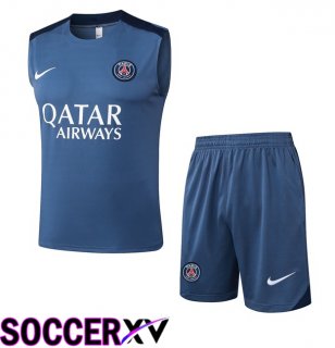Paris PSG Gilet Soccer + Shorts Grey 2025/2026