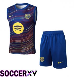 FC Barcelona Gilet Soccer + Shorts Purple Blue Royal 2025/2026