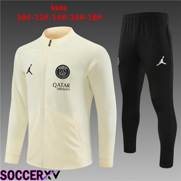 Paris PSG Kids Training Tracksuit SuitYellow 2023/2024