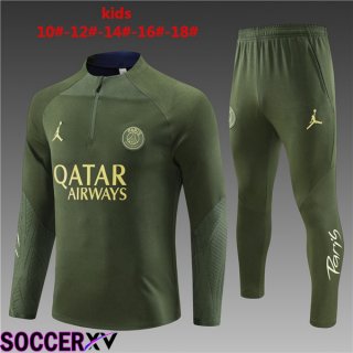 Paris PSG Kids Training Tracksuit SuitGreen 2023/2024