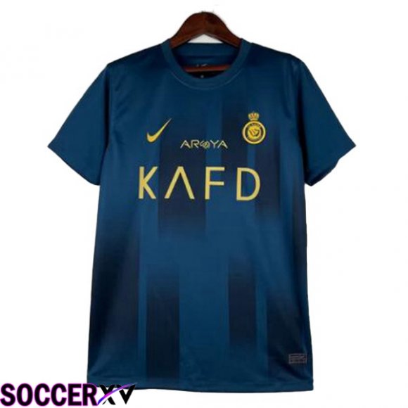 Al-Nassr FC Soccer Jersey Away Blue 2023/2024