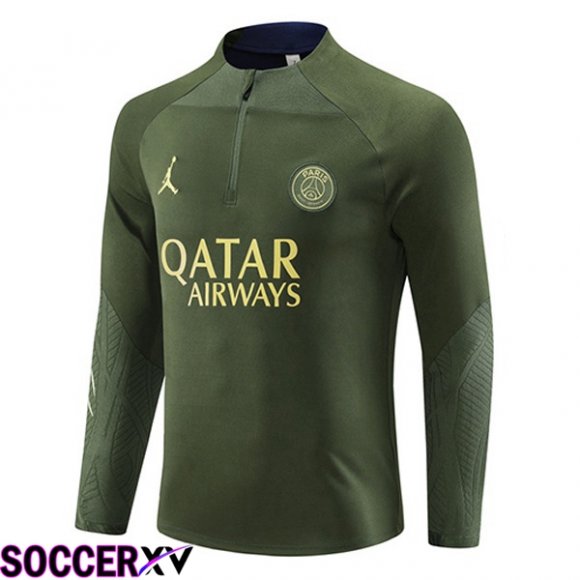 JORDAN Paris PSG Training Sweatshirt Green 2023/2024