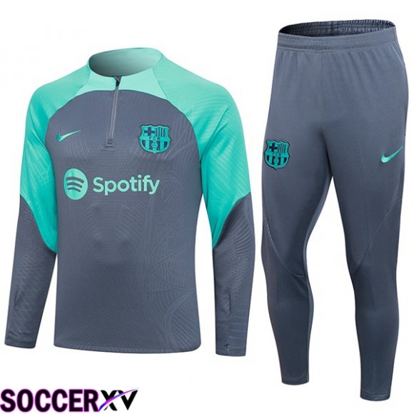 FC Barcelona Training Tracksuit Suit Grey Green 2023/2024