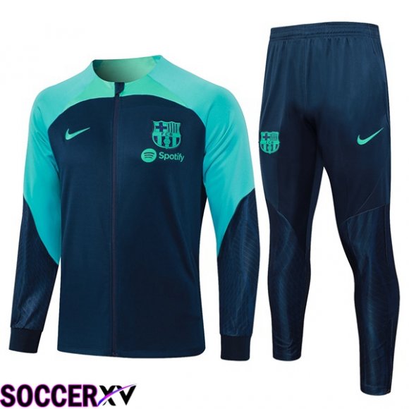 FC Barcelona Training Jacket Suit Green Royal Blue 2023/2024