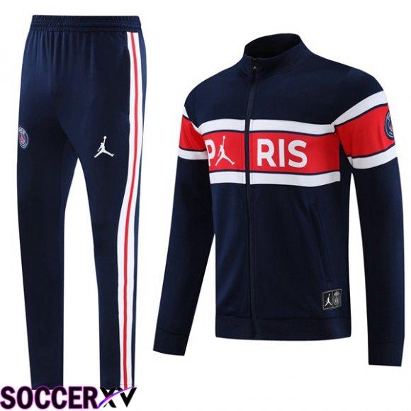 JORDAN Paris PSG Training Jacket Suit Royal Blue Red 2023/2024