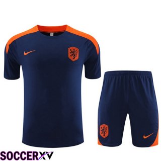 Netherlands Training T Shirt + Shorts Royal Blue 2023/2024