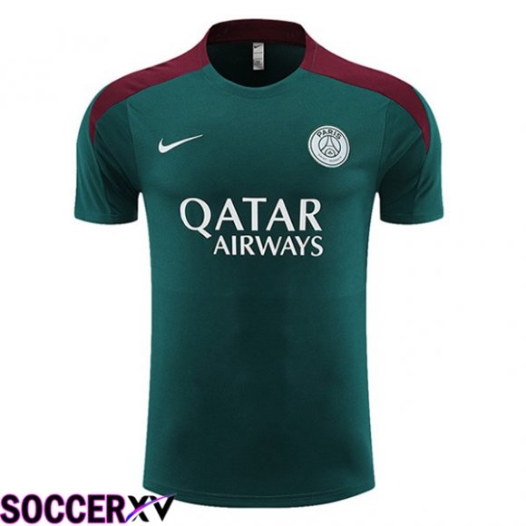 Paris PSG Training T Shirt Green 2023/2024