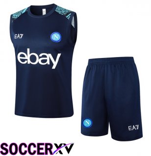 SSC Napoli Gilet Soccer + Shorts Blue Royal 2024/2025