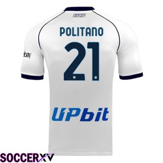 SSC Napoli (Matteo Politano 21) Soccer Jersey Away White 2023/2024