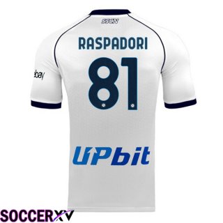 SSC Napoli (Giacomo Raspadori 81) Soccer Jersey Away White 2023/2024