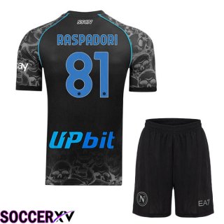 SSC Napoli (Giacomo Raspadori 81) Kids Halloween Black 2023/2024