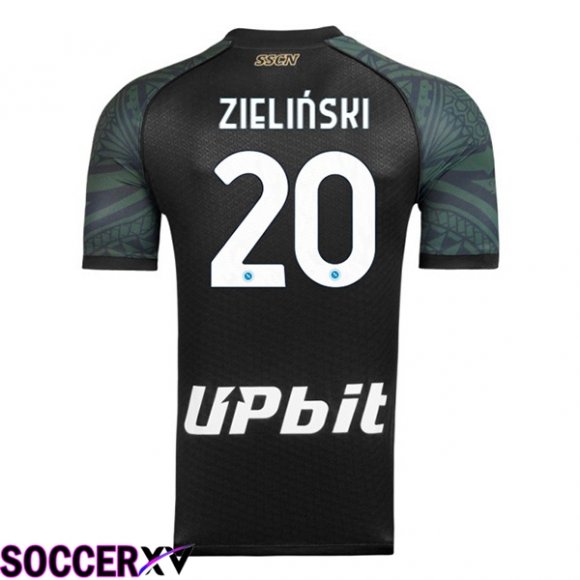 SSC Napoli (Piotr Zielinski 20) Soccer Jersey Third Black 2023/2024