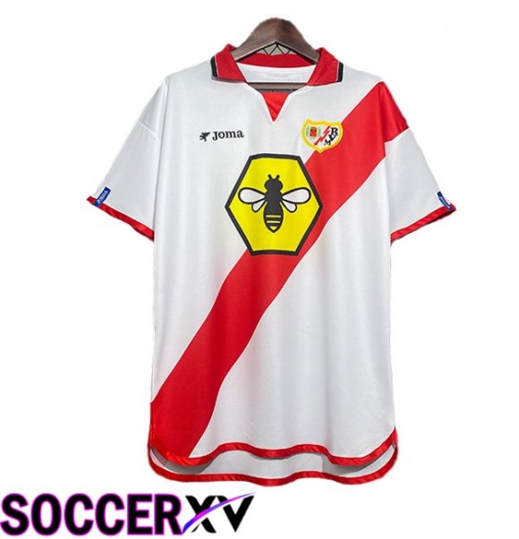 Rayo Vallecano Retro Home Soccer Jersey White Red 2001-2002