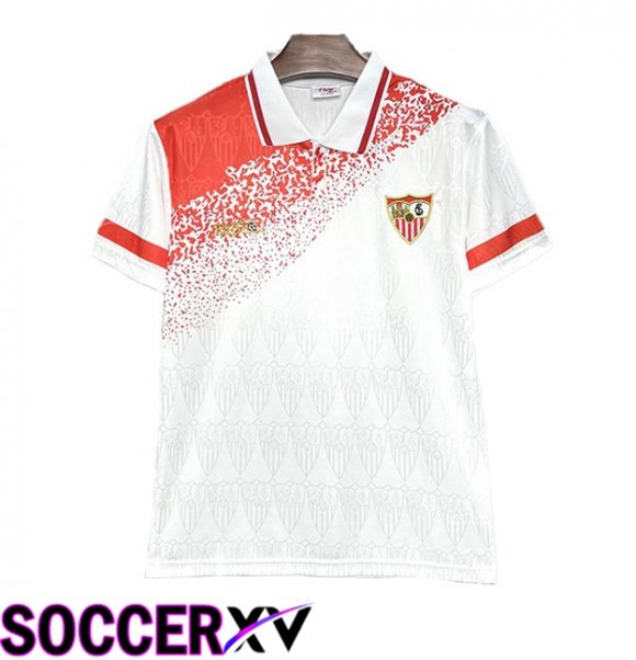 Sevilla FC Retro Home Soccer Jersey White 1993-1994