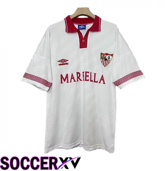 Sevilla FC Retro Home Soccer Jersey White 1994-1996