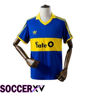 Boca Juniors Retro Home Soccer Jersey Blue Royal 1986-1988