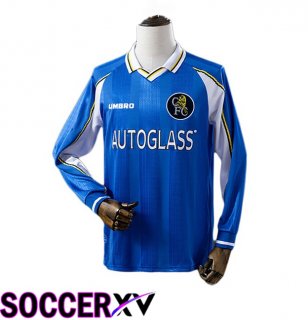 FC Chelsea Retro Home Soccer Jersey Long sleeve Blue 1997-1999