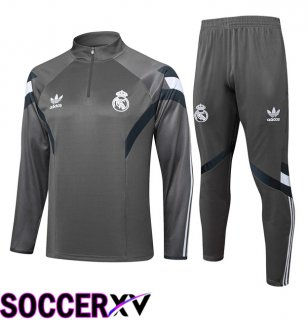 Real Madrid kit Training Tracksuit Grey 2024/2025