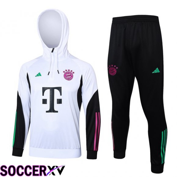 Bayern Munich Training Tracksuit Hoodie White 2023/2024