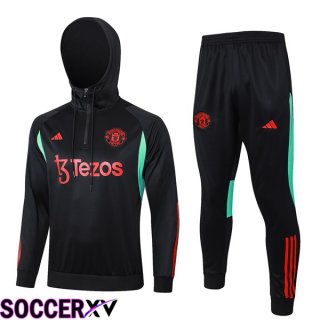 Manchester United Training Tracksuit Hoodie Black 2023/2024