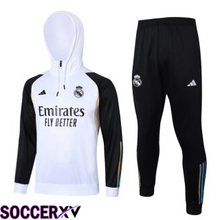 Real Madrid Training Tracksuit Hoodie White 2023/2024